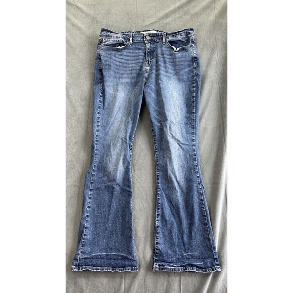 Signature Levi Strauss Jeans Gold Boot Cut Womens 18 S 34x30 Dark Stretch - Picture 4 of 13